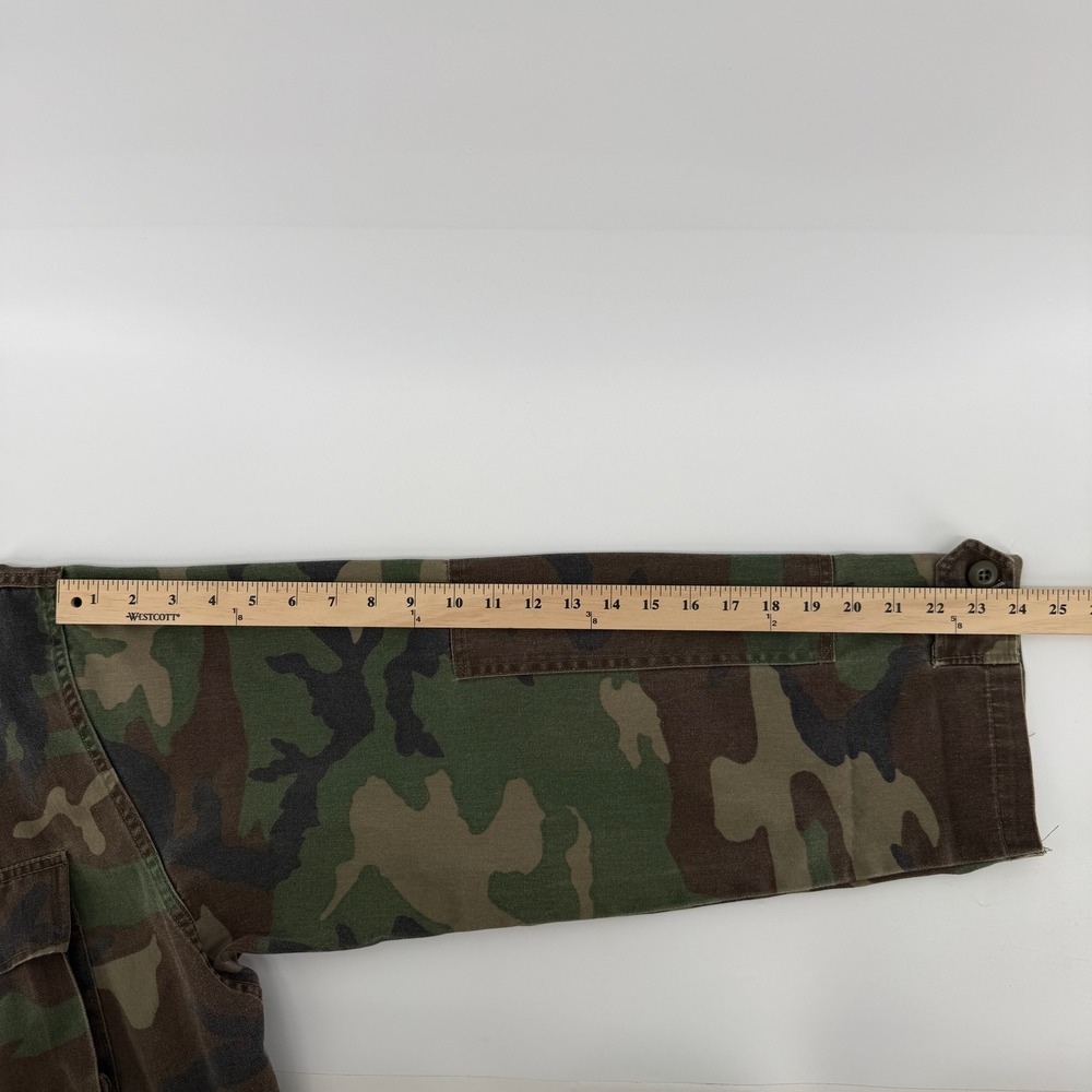 Military BDU Field Jacket Mens XL Regular Green Woodland Camo Utility Cargo Army - Picture 12 of 13